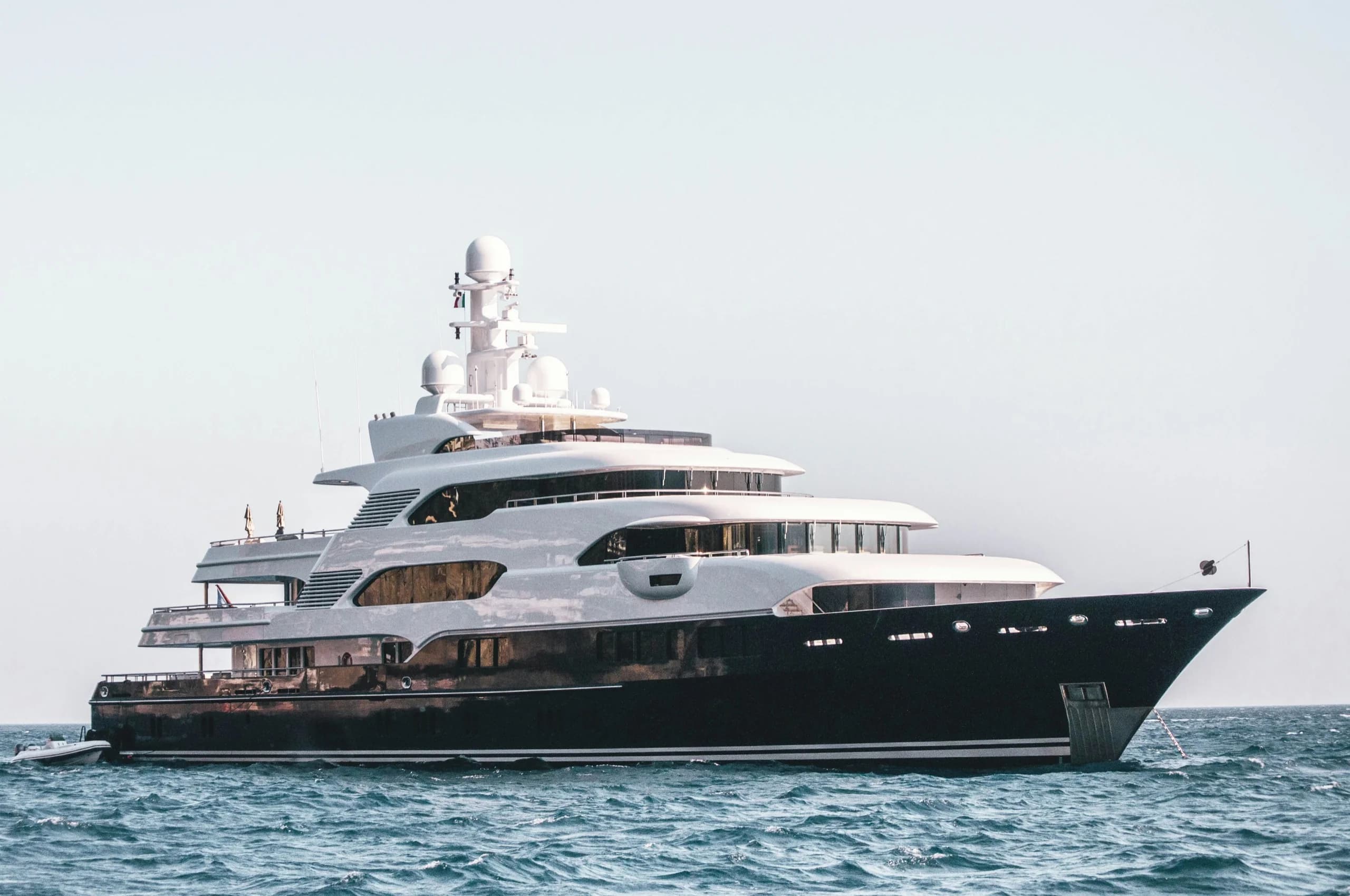 Superyacht at sea